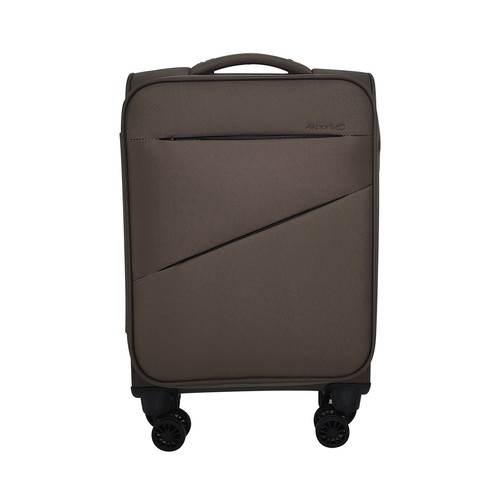 Maleta de cabina tipo trolley  soft 8 ruedas lock 55cm khaki. AIRPORT