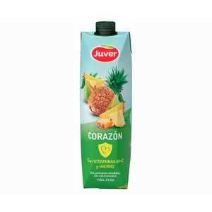 JUVER Zumo corazón piña y pera 1 l.