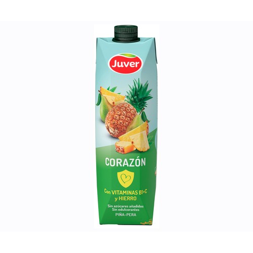 JUVER Zumo corazón piña y pera 1 l.