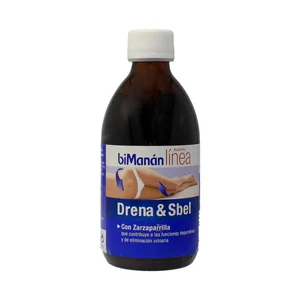 BIMANÁN Complemento alimenticio a base de 8 plantas y 2 frutas BIMANAN LÍNEA DRENA&SBEL 300 ml.