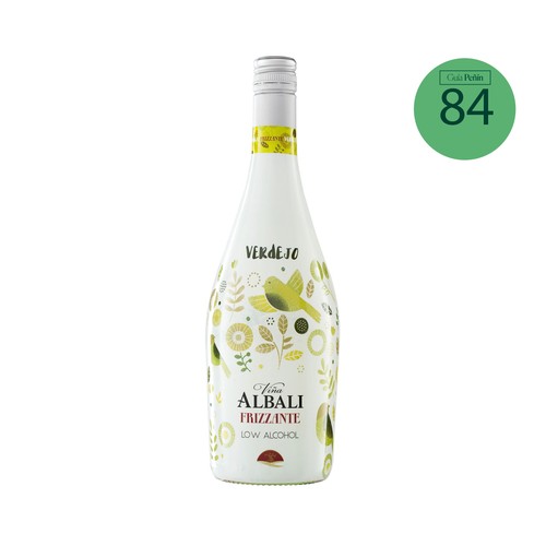 VIÑA ALBALI Vino blanco verdejo frizzante con bajo contenido en alcohol (5.5%) botella 75 cl.