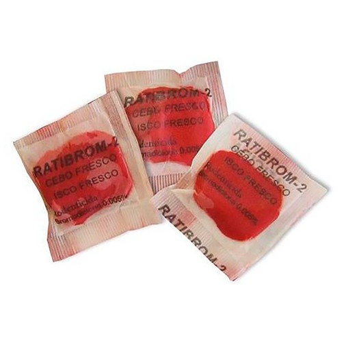 Raticida Cebo Fresco 500 Gr (5 Bolsas X 100 Gr). Mata ratas de uso doméstico RATIBROM 2