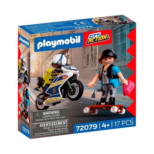 PLAYMOBIL. 72079. Persecucion en moto