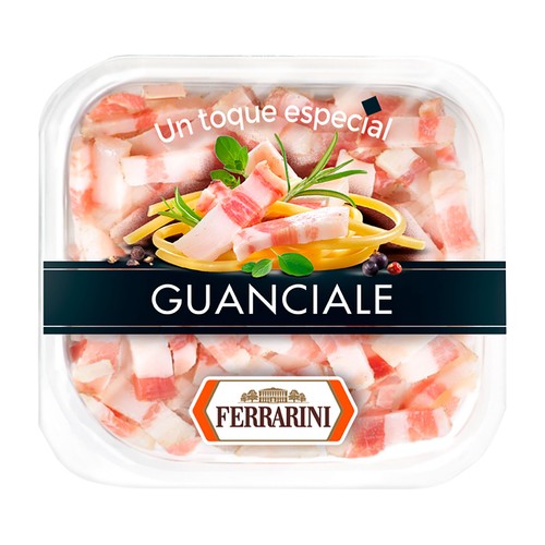 FERRARINI Guanciale (pancenta italiana) cortado en taquitos 100 g.