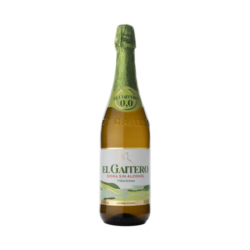 Sidra sin alcohol (0,0) EL GAITERO botella de 70 cl.