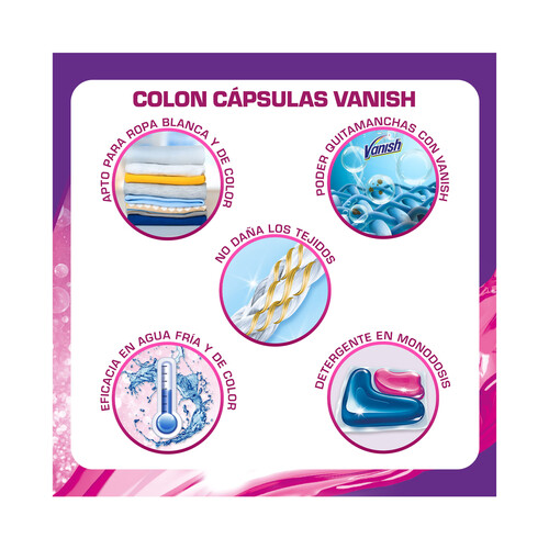 COLON Advanced Detergente en cápsulas para ropa blanca y de color 32 uds.