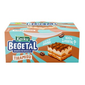 Imagen de KAIKU Tiramisú 100% vegetal a base de crema de arroz, bizcocho, café y cacao Begetal 90 g.