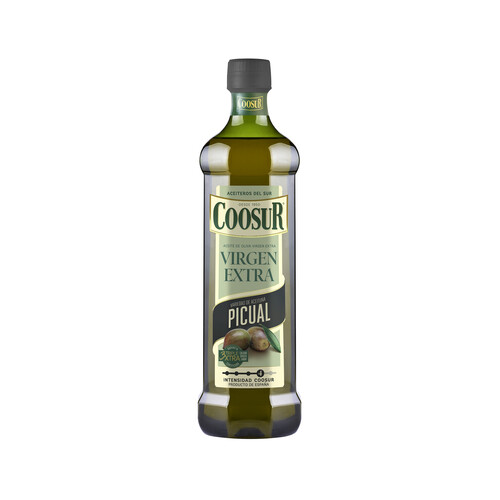 COOSUR Aceite de oliva virgen extra Picual intenso botella de 1 l.