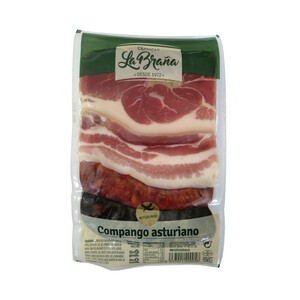 Imagen de Compango Asturiano (Morcilla y chorizo asturiano, panceta salada y lacón salado) LA BRAÑA 500 g.