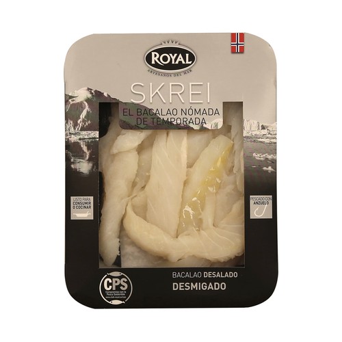 Bacalao desmigado desalado ROYAL SKREI 250 g.