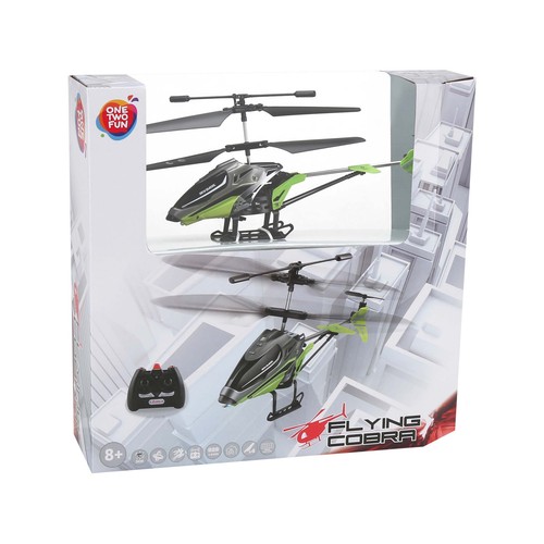 Helicóptero con radiocontrol, 3,5 canales, 21 cm, modelos surtidos, ONE TWO FUN ALCAMPO Flying Cobra.