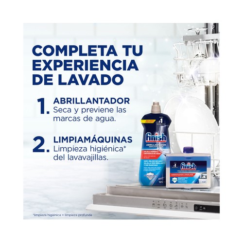 FINISH Power Detergente lavavajillas en pastillas todo en 1, aroma a limón 80 uds, 1280 g.