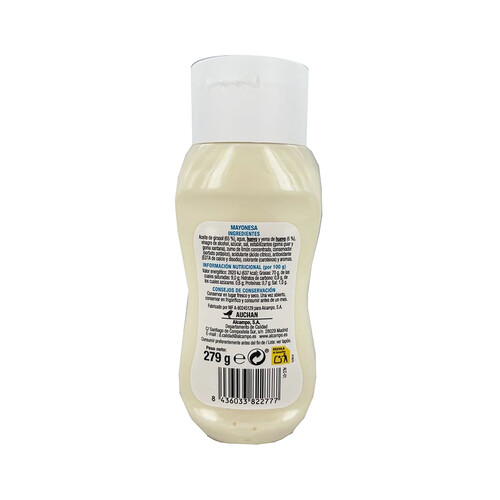 PRODUCTO ALCAMPO Mayonesa bocabajo PRODUCTO ALCAMPO bote de 300 ml.