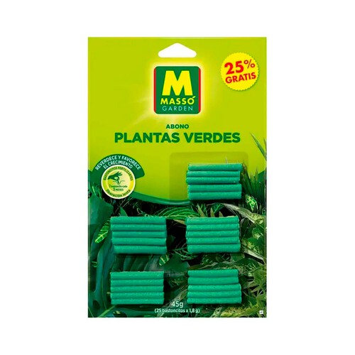 Caja con 20 bastoncillos fertilizantes para plantas verdes MASSÓ GARDEN.