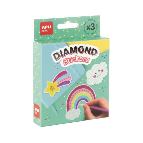 Set de stickers diamante, colección Rainbow. APLI KIDS