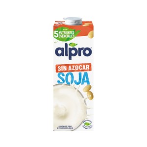 ALPRO Bebida de soja 100% vegetal, sin azúcar y rica en proteína vegetal 1 l.