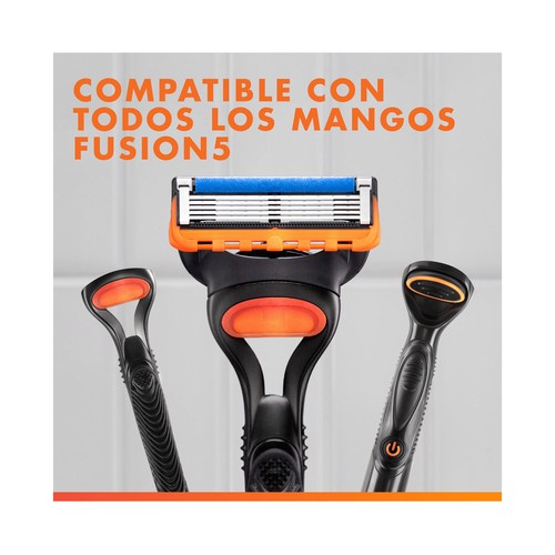 GILLETTE Fusion 5 Recambio de cuchillas de 5 hojas para maquinillas de afeitar 4 uds.
