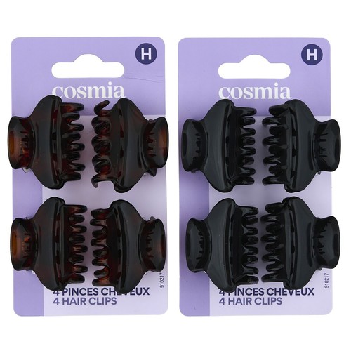 COSMIA Pinza de tamaño mediano para cabello 4 uds.
