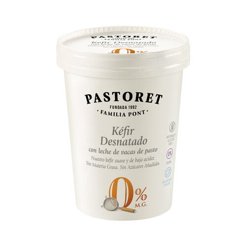 Kéfir desnatado (0% materia grasa) de leche de vacas de pasto PASTORET 500 g.