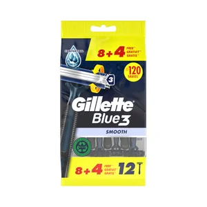 GILLETTE Blue 3 smooth Cuchilla (maquinilla) de afeitar desechable con cabezal pivotante de triple hoja 8 uds.