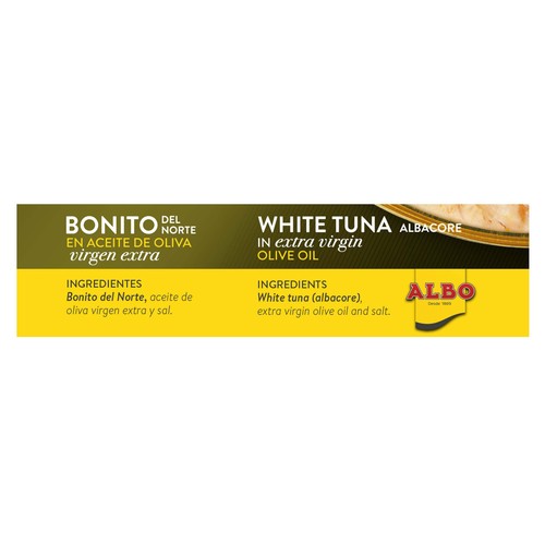 ALBO Bonito del norte en aceite de oliva virgen extra lata de 82 g.