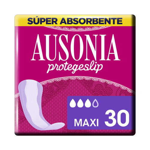 AUSONIA Salvaslips maxi con neutralizador de olor AUSONIA 30 uds.