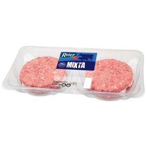 Imagen de ROLER Selección La carniceria Bandeja de burger meat mixta (vacuno - cerdo), elaboradas sin gluten ni lactosa 4 x 80 g.