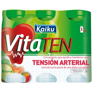 VITATEN Yogur líquido de sabor tropical, que ayuda a controlar la tensón 6 x 70 gr.