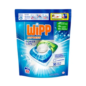 WIPP EXPRESS Power Detergente en cápsulas para lavadora 33 lav.
