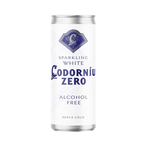 CODORNÍU Zero Vino espumoso blanco 0% alcohol lata 25 cl.