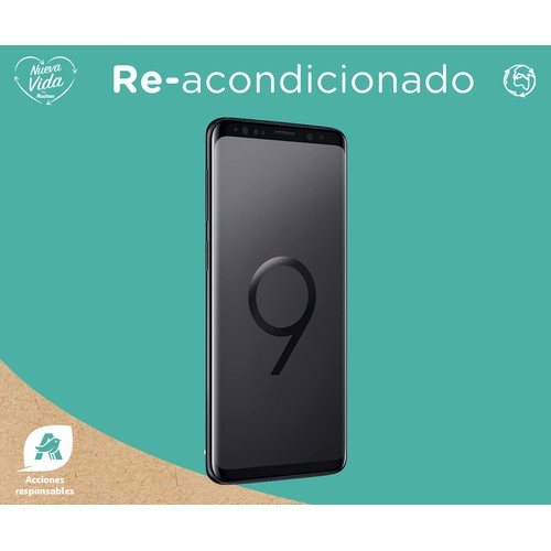 SAMSUNG Galaxy S9 negro (REACONDICIONADO), 64GB + 4GB Ram, pantalla 14,7cm (5,8").