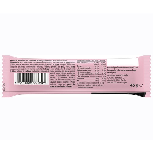 CORNY Barrita protein soft white choco brownie 45 gr.