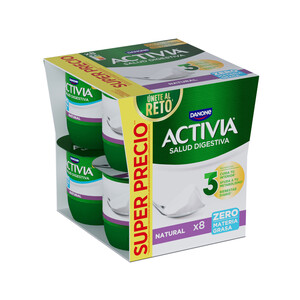 Imagen de ACTIVIA Bífidus desnatado ( 0% materia grasa) y sabor natural 0% de Danone 8 x 120 g.