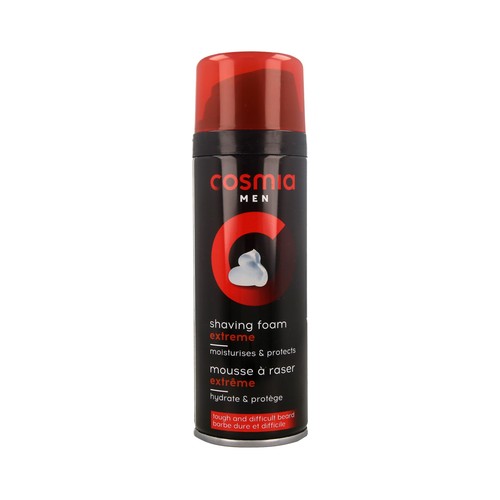 COSMIA Espuma de afeitar hidratante y protectora para barbas duras y difíciles COSMIA Extreme 200 ml.