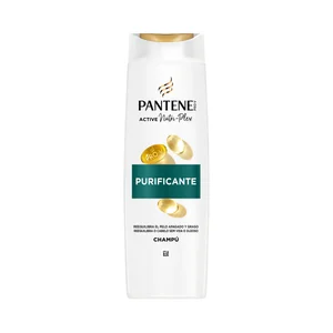 Pantene Pro-v Purificante Champú con antioxidantes para cabellos grasos o apagados 500 ml.