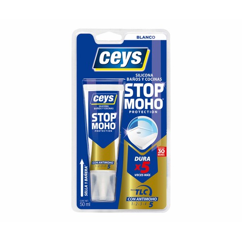 Silicona antimoho blanco, CEYS Stop Moho, 50ml.