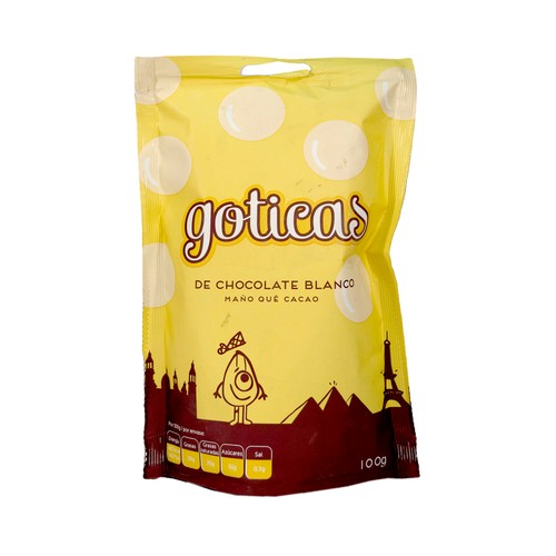 MAÑOCAO Snack de goticas de chocolate blanco 100 g.