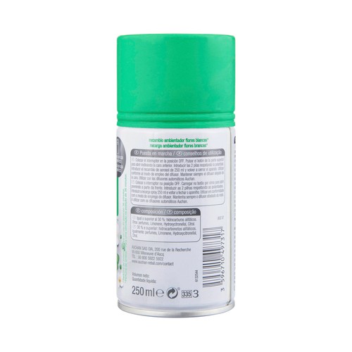 PRODUCTO ALCAMPO Technic Recambio de ambientador automático con aroma a flores blancas 250 ml.