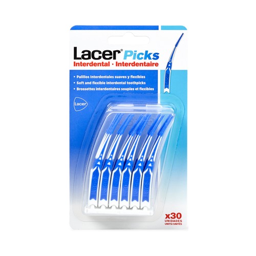 LACER Picks Cepillos interdentales triangulares, suaves y flexibles 30 uds.