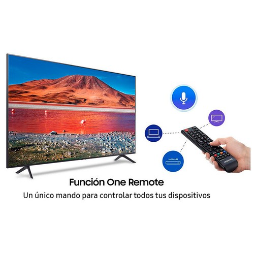 Televisión 109,22 cm (43") LED SAMSUNG ﻿UE43TU7025KXXC 4K, HDR 10+, SMART TV, WIFI, TDT T2, USB reproductor y grabador, 2HDMI, 2000HZ.