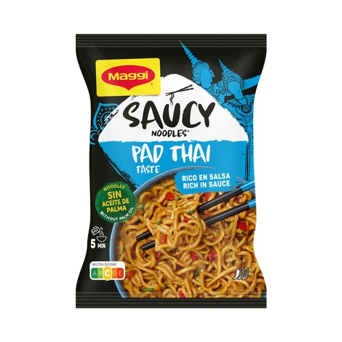 MAGGI Saucy noodles (fideos instantáneos) sabor Pah Tahi 128 g.