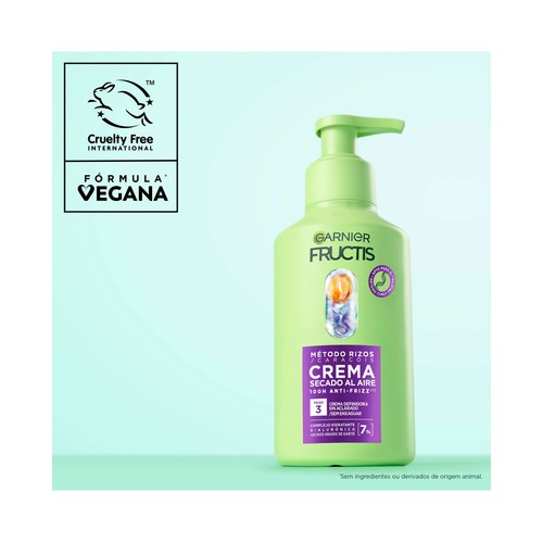 FRUCTIS de Garnier Crema definidora sin aclarado, secado al aire, para todo tipo de rizos 260 ml.