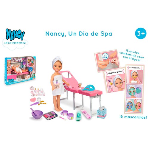 Un día de spa con muñeca NANCY y 20 accesorios.