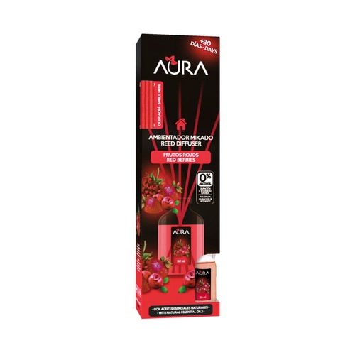 Ambientador de varillas con aroma a frutos rojos CRISTALINAS 30 ml-