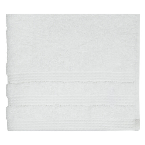 Toalla de lavabo 100% algodón biológico color blanco liso, 540g/m² de densidad, ACTUEL