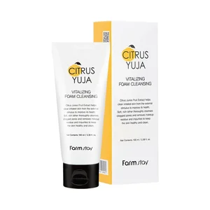 FARMSTAY Citrus yuja Limpiador facial en espuma con acción revitalizante 100 ml.