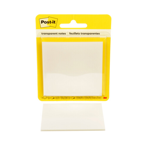 Alcampo Notas transparentes Post-it 3M paquete de 36 hojas 73 mm x 73 mm