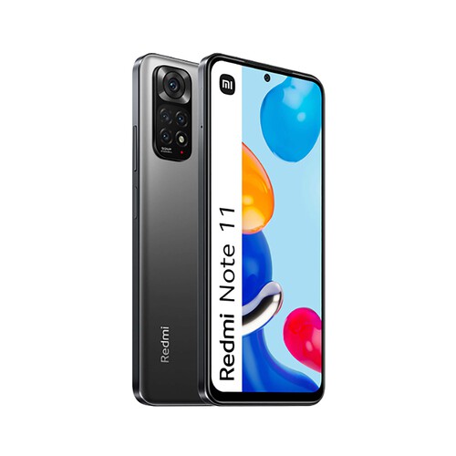 XIAOMI Redmi Note 11 gris grafito, 128GB + 4GB Ram, pantalla 16,3cm (6,43).