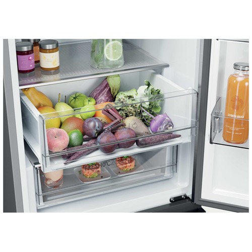 Frigorífico combi 205cm HAIER HTR3620CNMP INOX, 3 cajones, NO FROST, clasificación energética: C, H: 205cm, A: 59,5cm, F: 66,7cm, capacidad total: 414L.