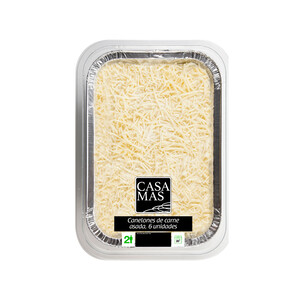 Imagen de CASA MAS Canelones caseros de carne, listos para calentar y comer CASA MAS 700 g.